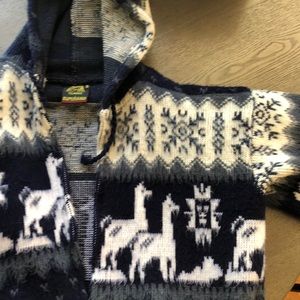 Peruvian zip-up sweatshirt
